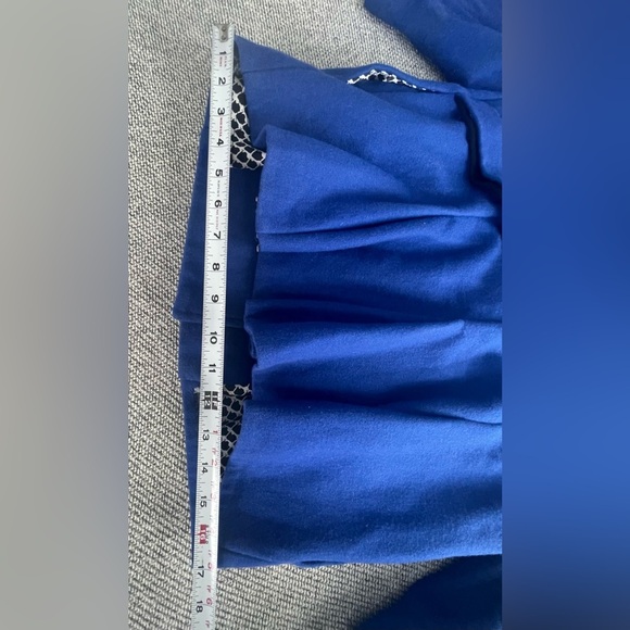 Lux Blue Pea Coat Asymmetrical Design Tailored Fit - Picture 12 of 16